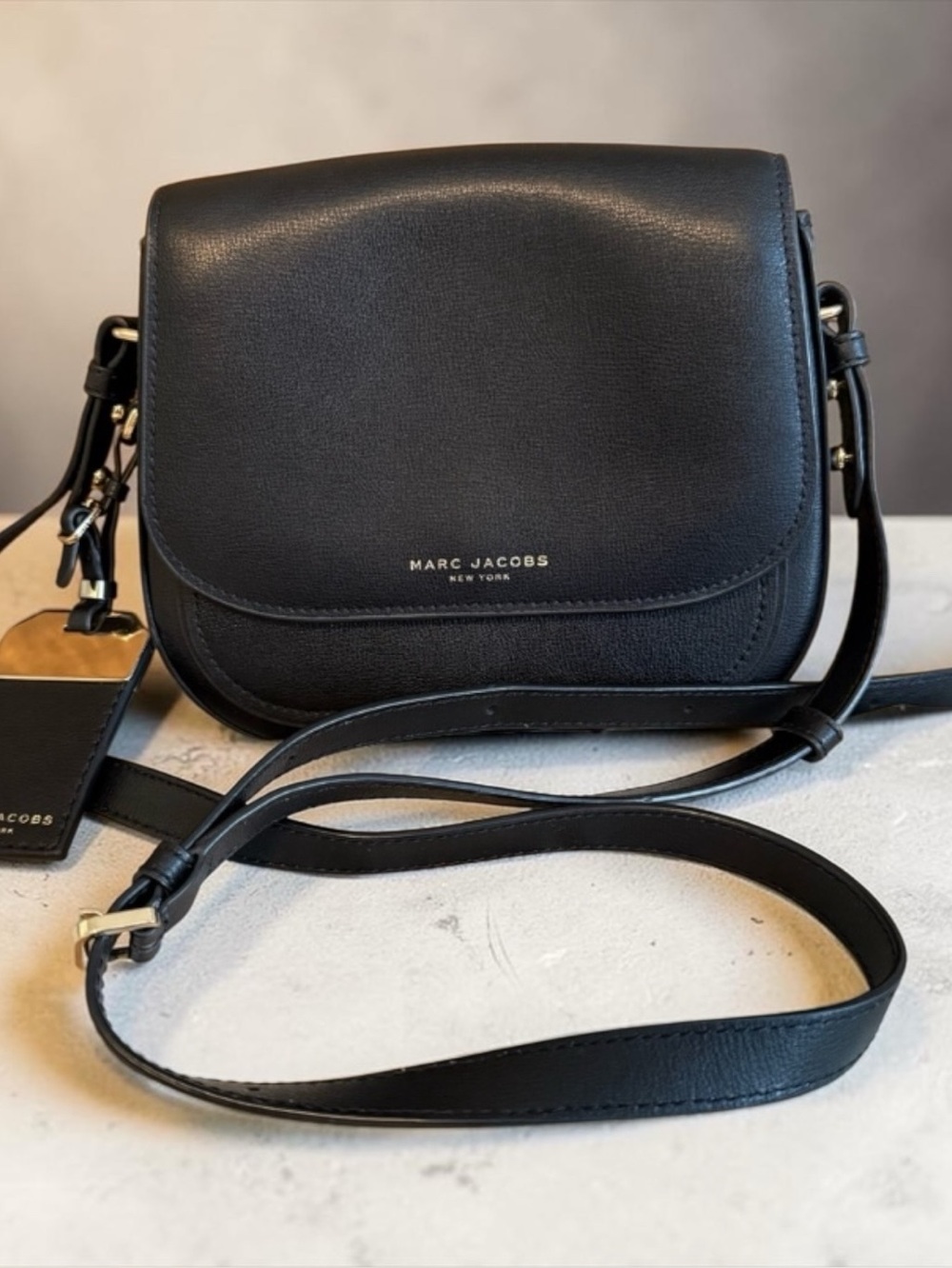 Marc Jacobs Mini Rider Leather Crossbody with Gold Hardware